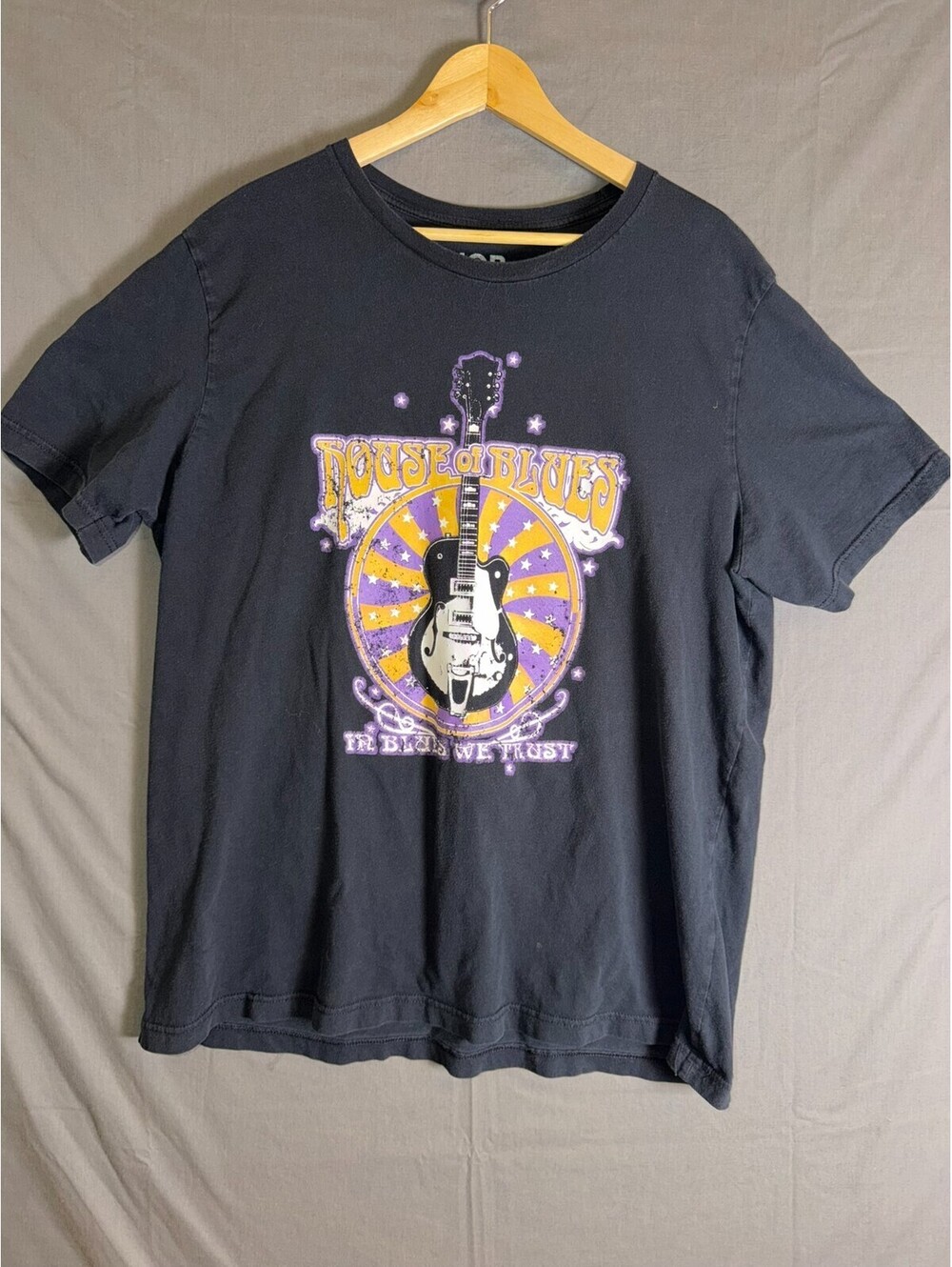 House of Blues 2XL tee-Black-Vintage look